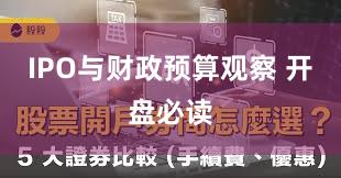IPO与财政预算观察 开盘必读
